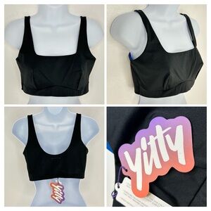 Yitty NWT Headliner Shaping Midi Bralette Size Medium‎ Iconic Black Athleisure